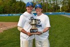 Baseball vs Babson  Wheaton College Baseball players celebrate their victory over Babson to win the NEWMAC Championship for the third year in a row. - (Photo by Keith Nordstrom) : Wheaton, baseball, NEWMAC